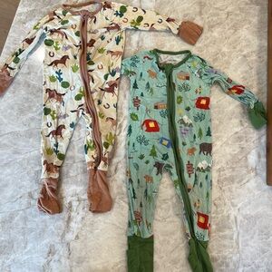 Little Sleepies Happy Campers and Wild Horses Zippys 3-6 month